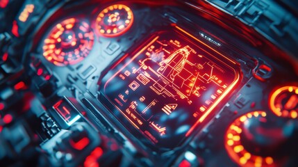 Fototapeta premium Interactive Cockpit Controls for Training Simulations