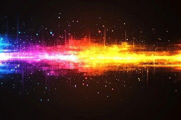 Abstract Colorful Light Streaks and Sparkles Background
