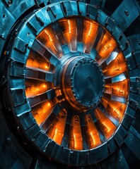 Harnessing wind power for electricity generation renewable energy facility technology focus industrial environment high-resolution perspective