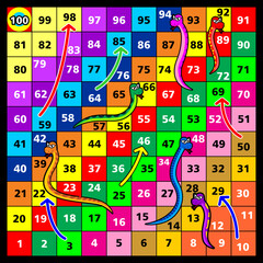 board game template snakes and ladders © MadeDirgaPepe