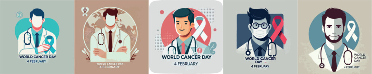 Picture of a man with the theme of World Cancer Day