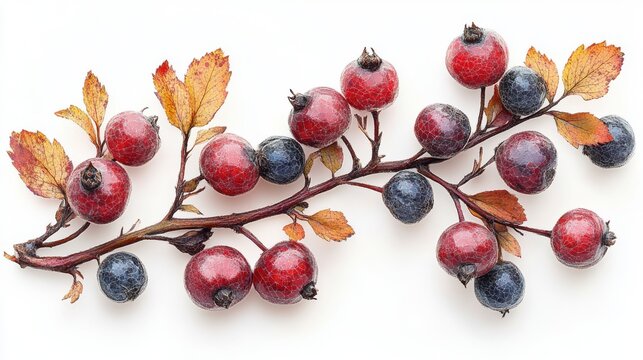 i illustration of a crowberry isolated on a white backgroun
