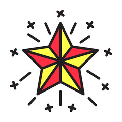 Star and Confetti Filled