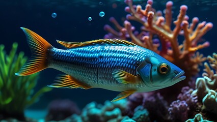 Naklejka premium fish in aquarium