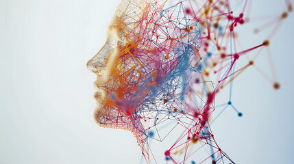 vibrant blue and red face with fluid waves capturing energetic motion and artistic flow in a visually striking digital composition
