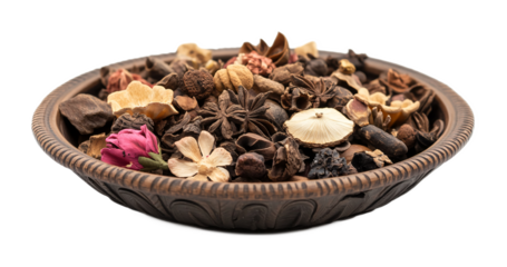Potpourri Dish for Fragrant Display - Isolated on White Background