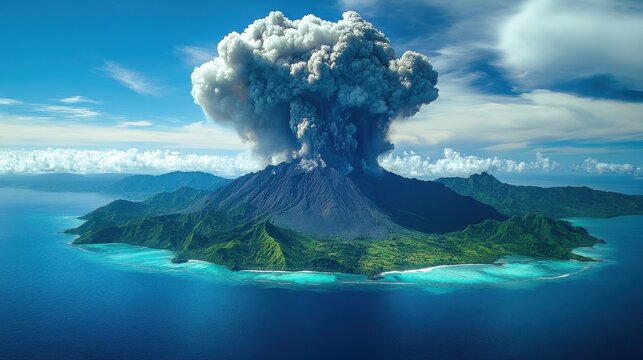 volcano erupting on papua new guinea rabaul