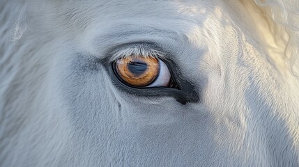 Fototapeta premium white horse close up stock image isolated on a white background white horse