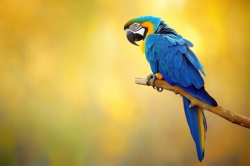 A stunning hyacinth macaw perched on a branch in Brazil s Pantanal native to central and eastern South America