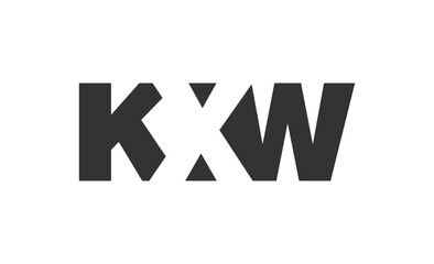 KXW logo design. Initial letter K X W bold font style for tech startups, consulting, corporate branding. Creative company name, headlines typography identity, trendy logotype.