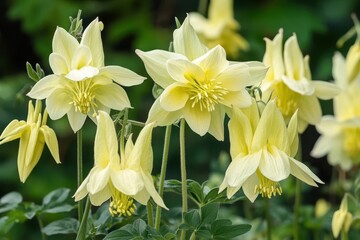 Aquilegia vulgaris also known as granny s bonnet or columbine is a flower