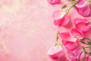 background of sweet pink pea blossoms