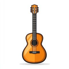 Obraz premium Classic acoustic guitar illustration.