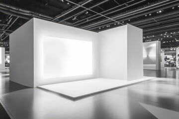 Blank white template for trade show display