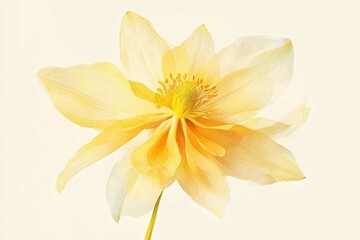 Fototapeta premium Blossom of yellow columbine Aquilegia chrysantha