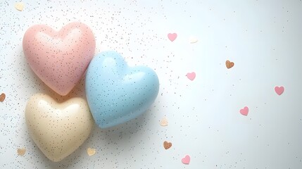 Obraz premium Heart-Shaped Soap Collection Studio Product Photography Bright Background Aesthetic Appeal