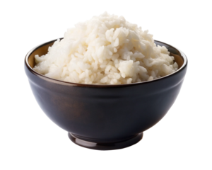 Delicious Cooked White Rice in Brown Bowl, Asian Cuisine