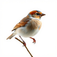 Fototapeta premium Sparrow on white background - bird generation -