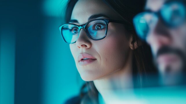 Embracing Diversity in Corporate Collaboration: Futuristic Digital Workspace with Diverse Team Members