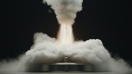 Rocket launch event space center video footage high-impact environment aerial view futuristic technology