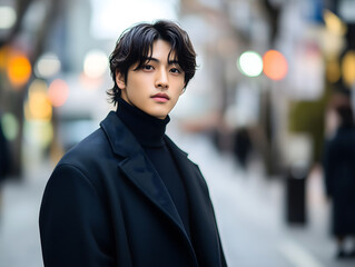 4アジア人青年　男性ポートレート Gererated AI