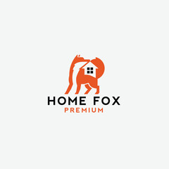 Fox home logo vector