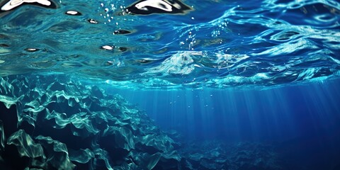 Naklejka premium underwater scene with fish