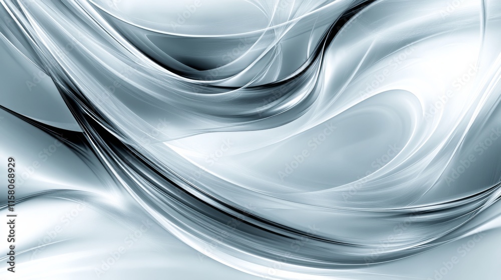 Poster translucent architecture with dynamic flowing lines