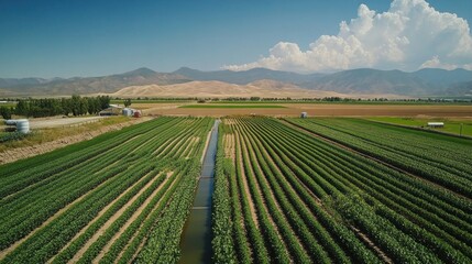 A barn filled with agricultural products ready for market, from fresh produce to dairy, highlighting the productivity and daily routines in farm life --