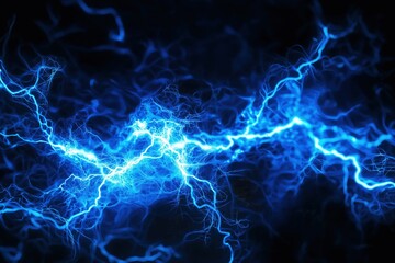 Blue Lightning Bolt Abstract Background