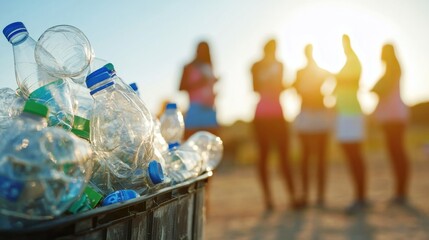 Community Recycling Drive in Outdoor Setting