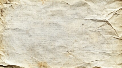 Fototapeta premium White recycled craft paper texture as background. Grey paper texture, Old vintage page or grunge vignette of old newspaper. Pattern rough art creased grunge letter. Hardboard with copy space for text.