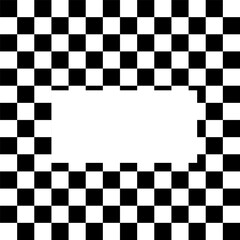 Grid geometric rectangle shape. Race flag. Retro mosaic floor. Popular chess pattern background design