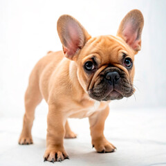 Fototapeta premium french bulldog puppy on white