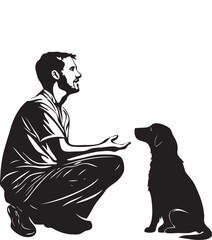 man and dog