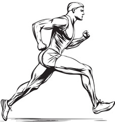 silhouette of a man running