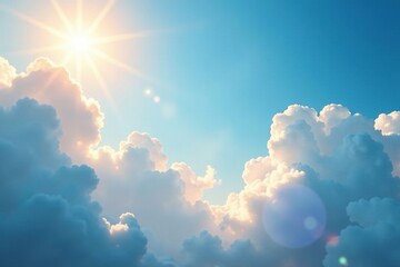 Delicate wispy clouds dissolving on a radiant blue backdrop, dreamy, clouds