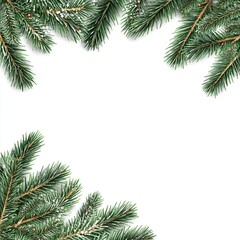 Christmas Fir Branches Frame
