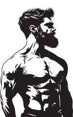 man with athletic body