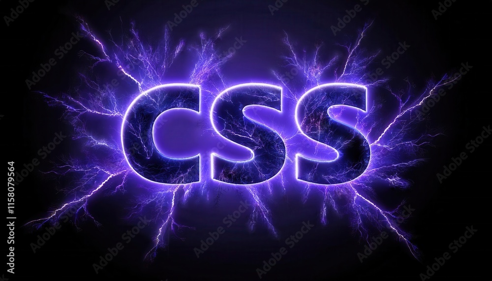 Poster CSS Lightning Effect: Dynamic Visual Design Concept