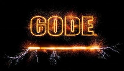 Fototapeta premium Igniting the Power of Code: A Digital Spark