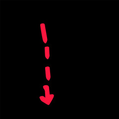 Handrwan brushstroke arrow curve, wave. line brush stroke element collection stock. templates line