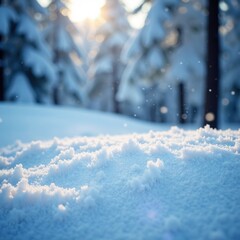 Snowflakes gently settle on a blanket of snow, snowy, snowflake