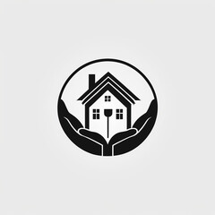 Home icon for websites and apps house logo real estate Building for human habitation