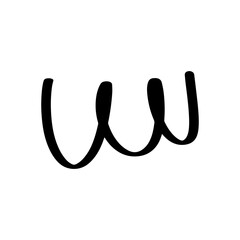 Fototapeta premium Handrwan brushstroke arrow curve, wave. line brush stroke element collection stock. templates line