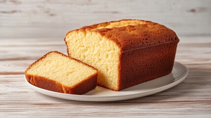 Delicious Homemade Loaf Cake Ready to Serve