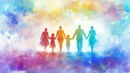 Family Connections with Artistic Flair in Soft Colors