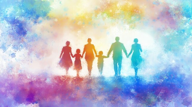 Family Connections with Artistic Flair in Soft Colors