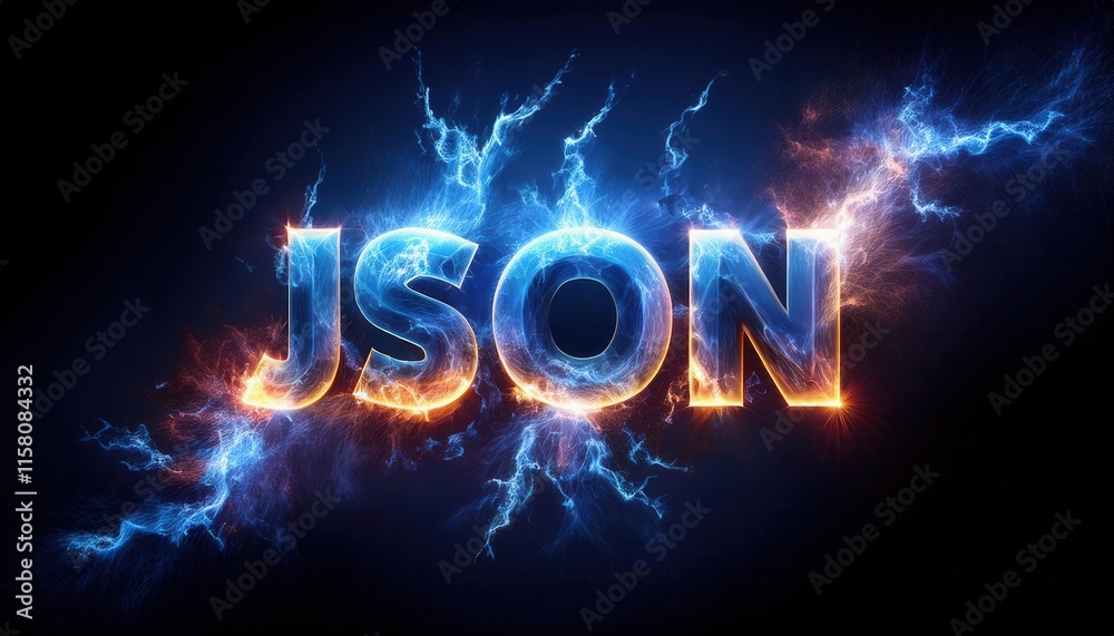 Poster Dynamic JSON Data Format Visual Effects Background