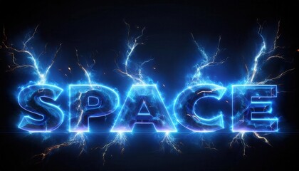 Dynamic Electric Energy Text Effect for Space